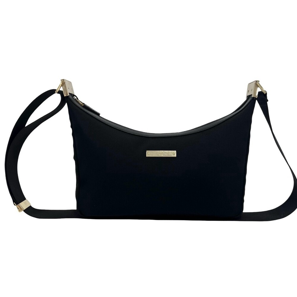 GUCCI Gucci Logo Hardware Canvas Leather Genuine Mini Shoulder Bag Pouch Saco...